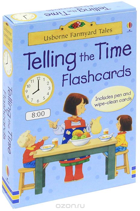 Telling the Time Flashcards (набор из 50 карточек и маркера)
